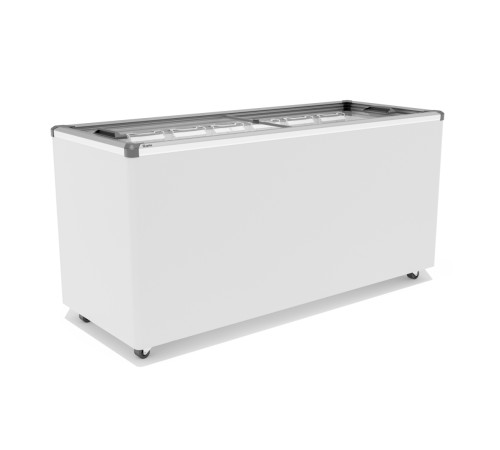 ЛАРЬ МОРОЗИЛЬНЫЙ GELLAR FG 600 C v25 ПРЯМОЕ СТЕКЛО, СЕРЫЙ (ПРОПАН)