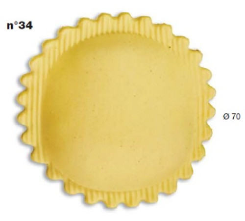 ШТАМП Д/РАВИОЛИ ДЛЯ НАСАДКИ LA MONFERRINA MULTIPASTA КРУГ ФИГУР. ДИАМ. 70 ММ 34