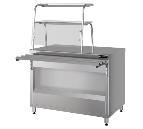 ПРИЛАВОК НЕЙТРАЛЬНЫЙ С 2-МЯ ПОЛКАМИ KAYMAN ПН-1120-2П-МХ