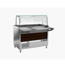 ВИТРИНА ХОЛОДИЛЬНАЯ ОТКРЫТАЯ KAYMAN ВХО-1500-О-01-МХ ДЕР. КАШТАН ТЕМНЫЙ