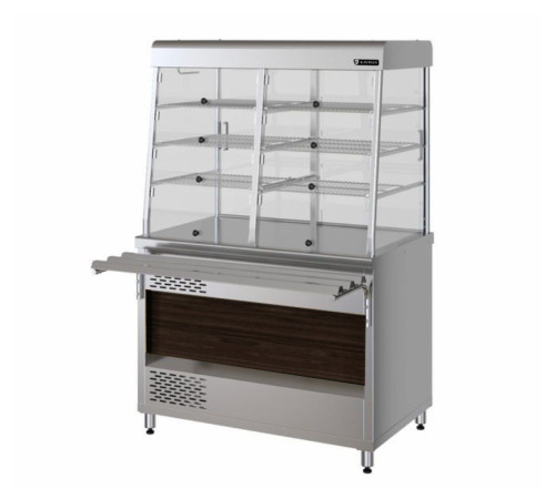 ВИТРИНА ХОЛОДИЛЬНАЯ ЗАКРЫТАЯ KAYMAN ВХ-1500-З-01-МХ ДЕР. КАШТАН ТЕМНЫЙ