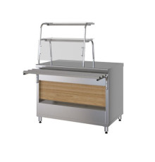 ПРИЛАВОК НЕЙТРАЛЬНЫЙ С 2-МЯ ПОЛКАМИ KAYMAN ПН-1500-2П-01-МХ ДЕР. ЯПОНСКИЙ ДУБ