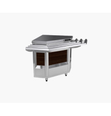 ПРИЛАВОК НЕЙТРАЛЬНЫЙ KAYMAN ПНВШ-90-01-МХ ВНЕШНИЙ УГЛОВОЙ ДЕР. КАШТАН ТЕМНЫЙ