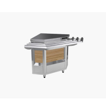 ПРИЛАВОК НЕЙТРАЛЬНЫЙ KAYMAN ПНВШ-90-01-МХ ВНЕШНИЙ УГЛОВОЙ ДЕР. ЯПОНСКИЙ ДУБ