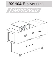 МАШИНА ПОСУДОМОЕЧНАЯ DIHR RX 104 E SX+DDE+DR64+HR10