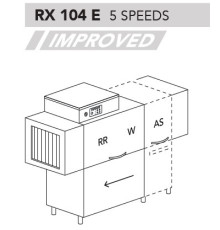 МАШИНА ПОСУДОМОЕЧНАЯ DIHR RX 104 E DX+DDE+DR64+HR10