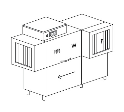 МАШИНА ПОСУДОМОЕЧНАЯ DIHR RX 184 LC SX+DDE