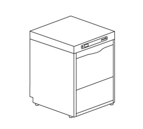 МАШИНА ПОСУДОМОЕЧНАЯ DIHR DS 40 T+DDE+PS+МОРСК.ВЕР.220В/50ГЦ БЕЗ НЕЙТР.+СПЕЦ.НОЖКИ
