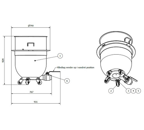 ДЕЖА МИКСЕРА VARIMIXER 28AR200-75M 200Л