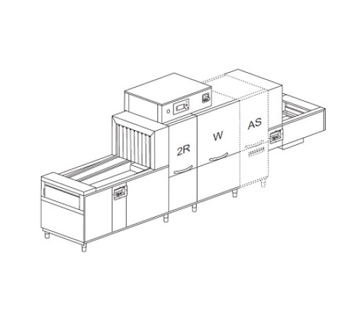 МАШИНА ПОСУДОМОЕЧНАЯ DIHR RX 246 SX+DDE+DWI+XP+HR10+DRA189MT