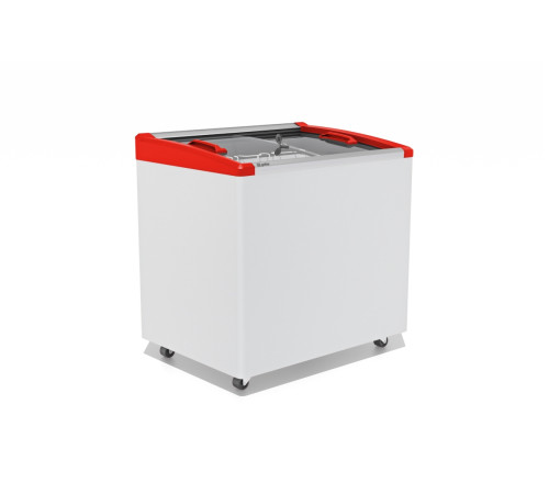 ЛАРЬ МОРОЗИЛЬНЫЙ GELLAR FG 250 E ГНУТОЕ СТЕКЛО, АЛЮМИНИЙ, КРАСНЫЙ (ПРОПАН)