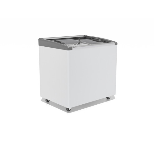 ЛАРЬ МОРОЗИЛЬНЫЙ GELLAR FG 250 E ГНУТОЕ СТЕКЛО, АЛЮМИНИЙ, СЕРЫЙ (ПРОПАН)