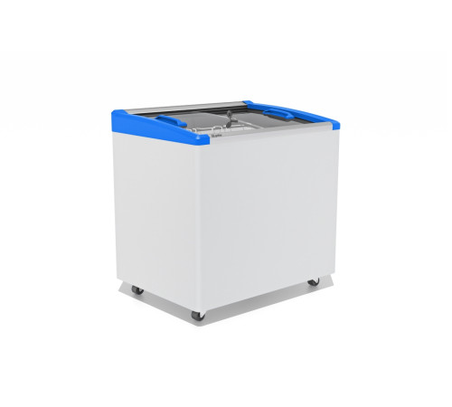 ЛАРЬ МОРОЗИЛЬНЫЙ GELLAR FG 250 E ГНУТОЕ СТЕКЛО, АЛЮМИНИЙ, СИНИЙ (ПРОПАН)