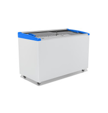 ЛАРЬ МОРОЗИЛЬНЫЙ GELLAR FG 400 E ГНУТОЕ СТЕКЛО, АЛЮМИНИЙ, СИНИЙ (ПРОПАН)