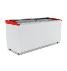 ЛАРЬ МОРОЗИЛЬНЫЙ GELLAR FG 600 E ГНУТОЕ СТЕКЛО, АЛЮМИНИЙ, КРАСНЫЙ (ПРОПАН)