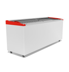 ЛАРЬ МОРОЗИЛЬНЫЙ GELLAR FG 700 E ГНУТОЕ СТЕКЛО, АЛЮМИНИЙ, КРАСНЫЙ (ПРОПАН)