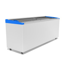 ЛАРЬ МОРОЗИЛЬНЫЙ GELLAR FG 700 E ГНУТОЕ СТЕКЛО, АЛЮМИНИЙ, СИНИЙ (ПРОПАН)