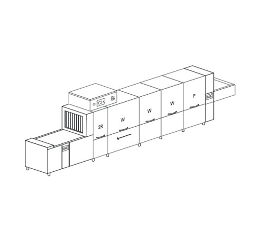 МАШИНА Д/МОЙКИ ЯЩИКОВ DIHR LX 1251 DX+DDE+XP+DRF70+DRF99MB2+NZ3+NZH6+U-AIR/ДЕЛЕНИЕ 4 ЧАСТИ