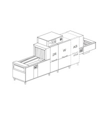 МАШИНА ПОСУДОМОЕЧНАЯ DIHR QX 246 DX+DDE+DRF70+HRF10+SAN/3 ЧАСТИ