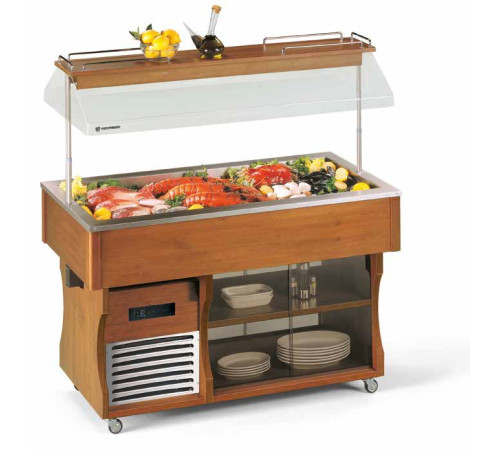 СТОЛ ШВЕД.ОХЛАЖД.ОСТРОВ. ISOLA GOURMET 4 M ТЕМН.ОРЕХ