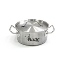 Кастрюля нерж с тройным дном 200х90мм объем 3L с дв.ручками, 101341