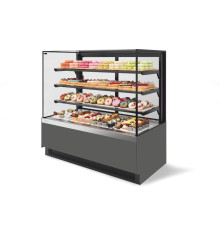 Витрина Кондитерская Vete II kub 90, Серый матовый/Шлифованная нержавейка VG033.B7016M