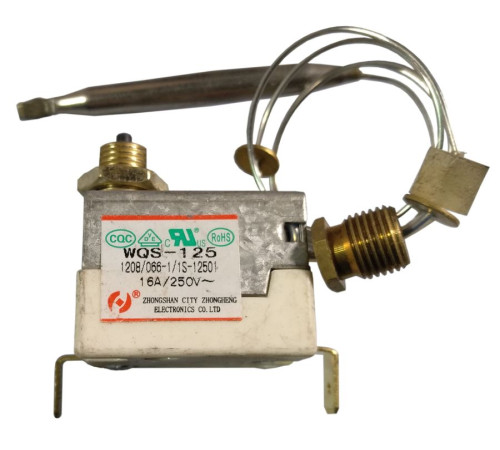 Термоограничитель WQS-125 с возвратной кнопкой, 125 град, без ГТД