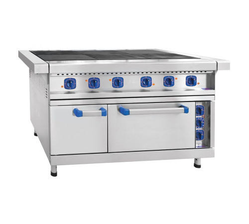 Плита электрическая Abat ЭП-6ЖШ-Э, 6-ти конфор., эмалиров. духовка, лицев. нерж.