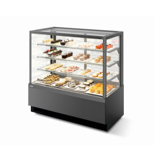 Витрина Кондитерская Vete kub lux 90, Антрацит/Серый матовый T7016M.VG033.B7016M