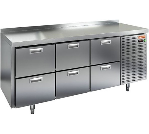 GN 222/TN стол охл.(-2+10), 3секц.,6 ящиков, 1835х700х850мм, HICOLD RUS