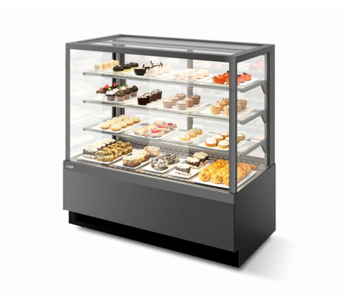 Витрина Кондитерская Vete kub 130, Антрацит/Серый матовый T7016M.VG033.B7016M