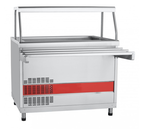 Прилавок холодильный Abat ПВВ(Н)-70КМ-02-НШ, вся нерж.