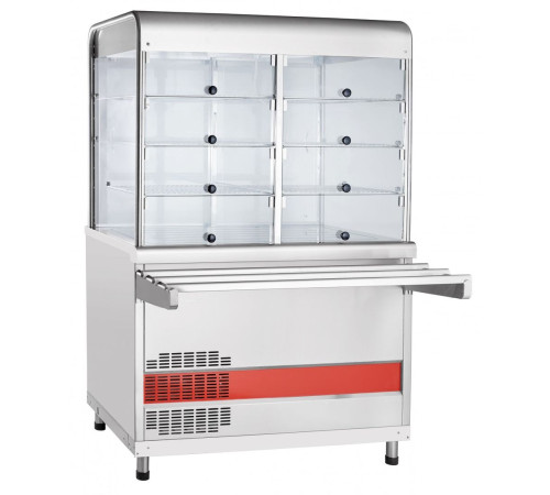 Прилавок-витрина холодильный Abat ПВВ(Н)-70КМ-С -НШ, вся нерж.