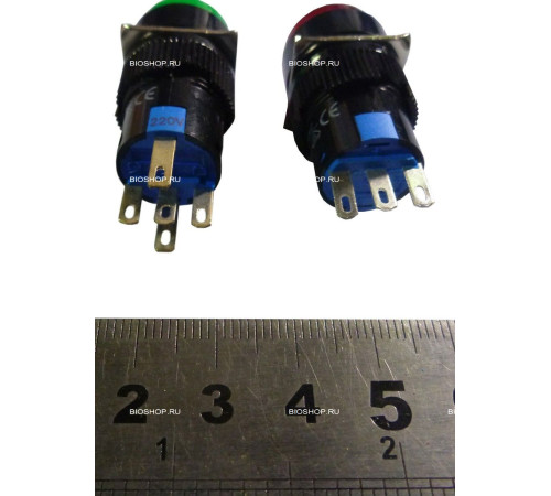 Кнопка переключатель On-(ON) зеленая / красная  LAS1-A
