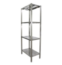 Стеллаж с 5-ю сплошными полками разборный с уровнями  изм(ДxШxВ): 1300x400x2200 мм.) (продажа остатк