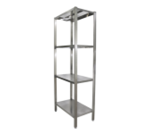 Стеллаж с 5-ю сплошными полками разборный с уровнями  изм(ДxШxВ): 1300x400x2200 мм.) (продажа остатк