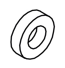 Прокладка EPDM PEROX 75SHA Ø15,5XØI8X4, Sanremo арт. 10054452