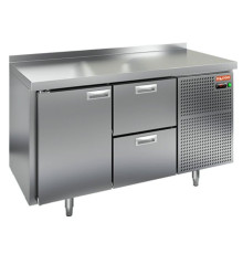 GN 12/TN стол охл.(-2+10), 1 дверь, 2 выдвиж.ящика, 1390х700х850мм, HICOLD RUS