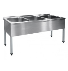 Ванна моечная Abat ВМП-6-3-5РЧ 3-х секц. (каркас крашеный)