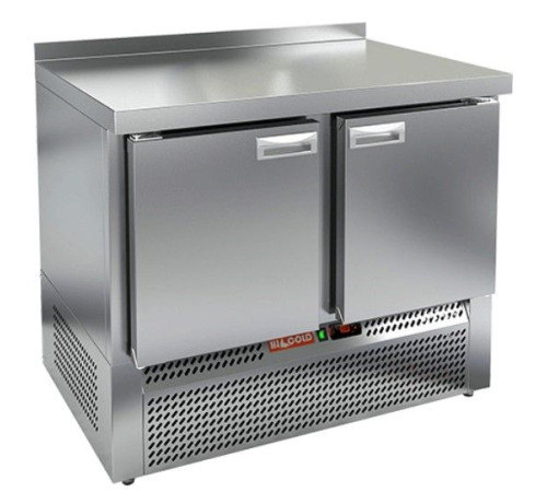 GNE 11/TN стол охл.(-2+10), 2 двери, 1000х700х850мм, ниж.распол.агрегата, HICOLD RUS