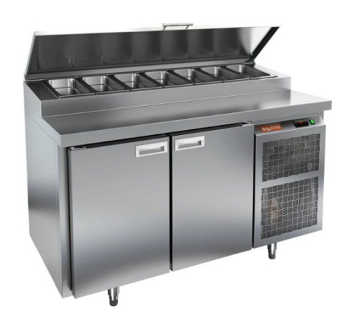 PZ1-11/GN (1/3H) стол для пиццы охл.(+2+10), 2 двери,1390х700х850мм, глубина раб.пов. 324мм