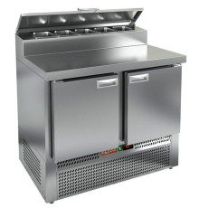 PZE2-11/GN (1/6H) стол для пиццы охл.(+2+10), 2 двери, 1000х700х850мм, , ниж.распол.агрегата