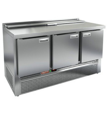 SLE2-111GN (1/6) стол для салатов  охл.(+2+10), 3 двери, 1485х700х850мм, ниж.распол.агрегата