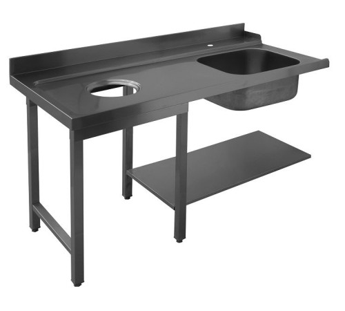 Стол для грязной посуды с мойкой и отверстием для мусора (1200x700) ELETTROBAR, 75446