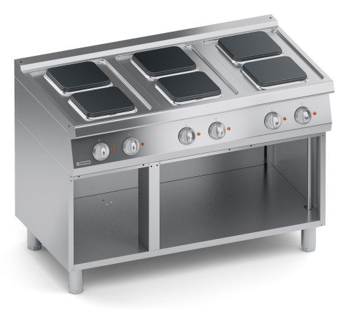 ПЛИТА 6 КОНФОРОЧНАЯ 700 СЕРИИ VEROTERM VT7CUE15VVQ С ОТКРЫТЫМ ШКАФОМ