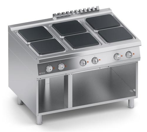 ПЛИТА 6 КОНФОРОЧНАЯ 900 СЕРИИ VEROTERM VT4CUEP15VV С ОТКРЫТЫМ ШКАФОМ
