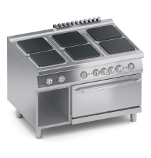 ПЛИТА 6 КОНФОРОЧНАЯ 900 СЕРИИ VEROTERM VT4CUEP15FF С ОТКРЫТЫМ И ДУХОВЫМ ШКАФОМ