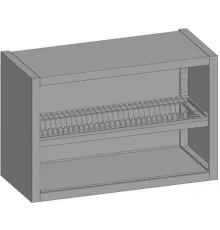 Полка навесная открытая RESTOINOX ПНО-Т-8/4 для сушки тарелок