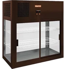 Витрина настольная холодильная HICOLD VRH O 990 коричневый