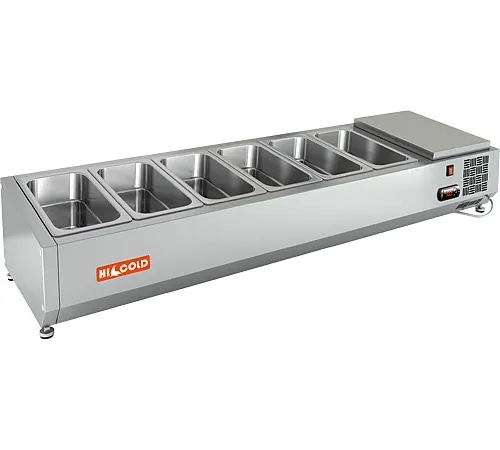 Витрина холодильная настольная для ингредиентов HICOLD VRTO 1390 к PZ3
